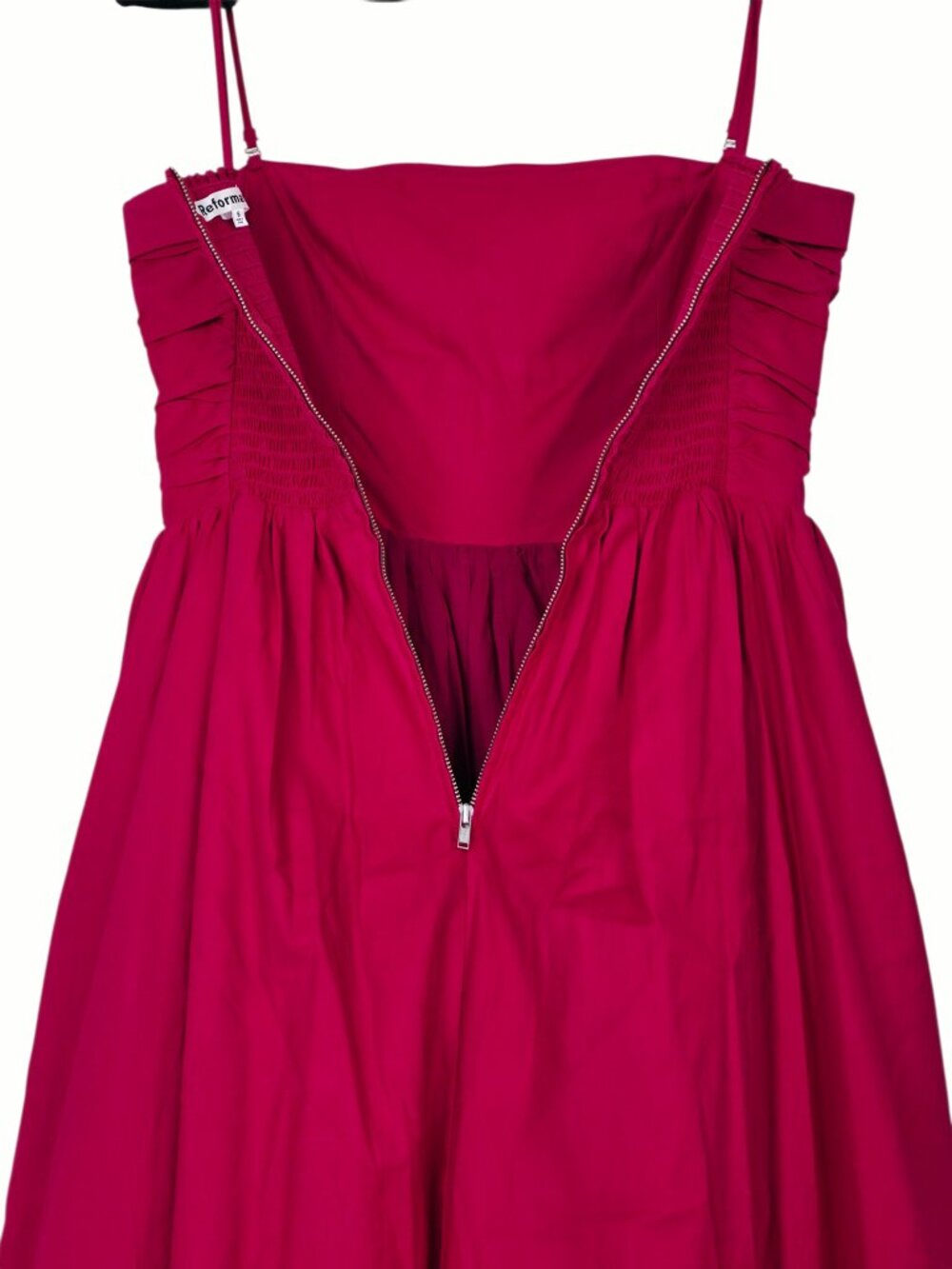 Reformation Kastoria Dress Rhubarb Pink Maxi Gown Size 6 - Picture 8 of 10